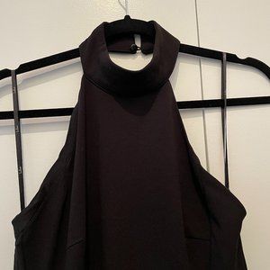 High Neck Black Formal Dress